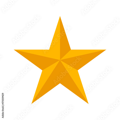 Big star isolated on white background. Vector