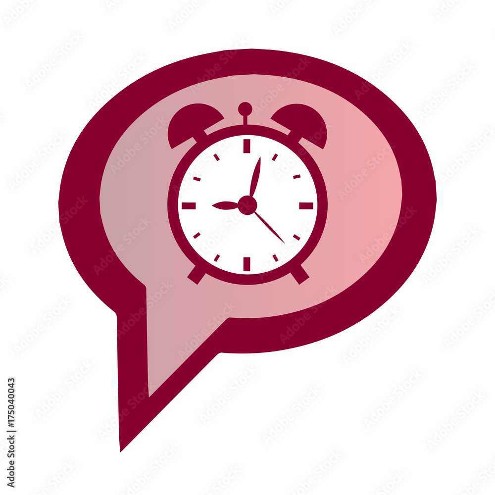 Vector alarm clock in the bubble Vector alarm clock in the bubble