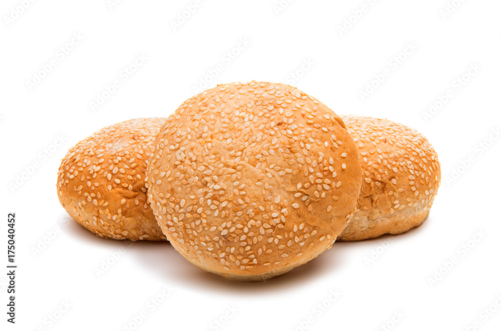 buns for hamburger isolated