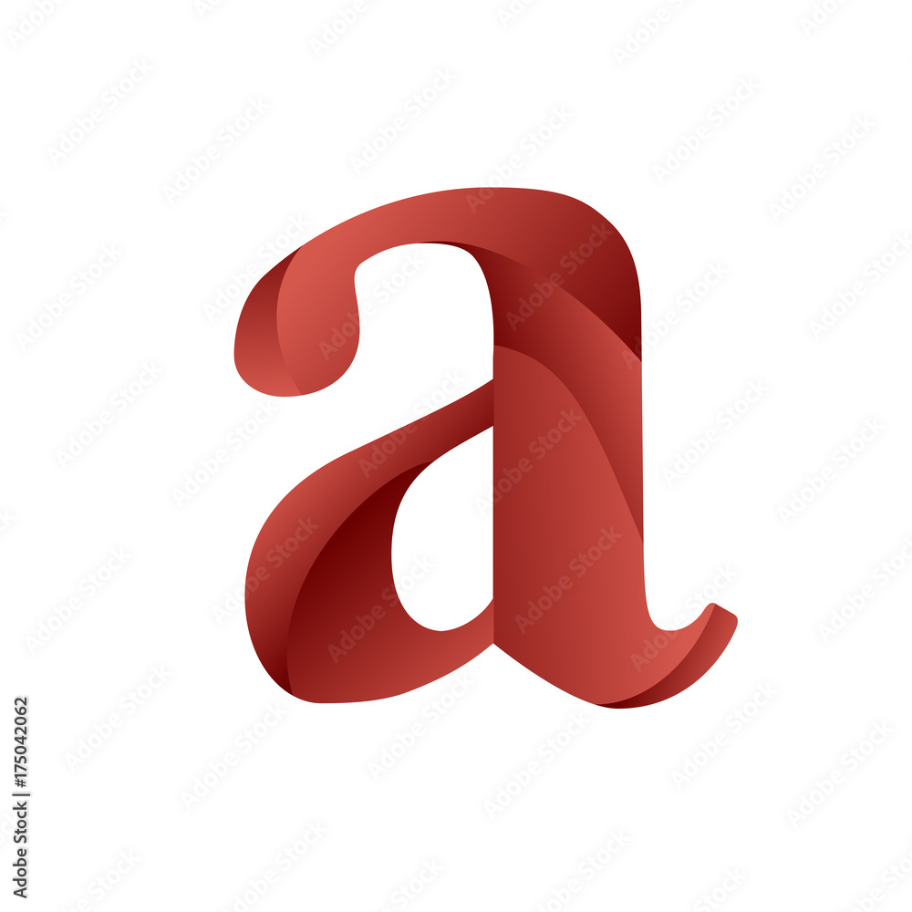 Red Gradient Icon. Colored Letter A Logo Red Gradient Icon. Colored Letter A Logo