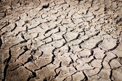 Earth cracked by drought.