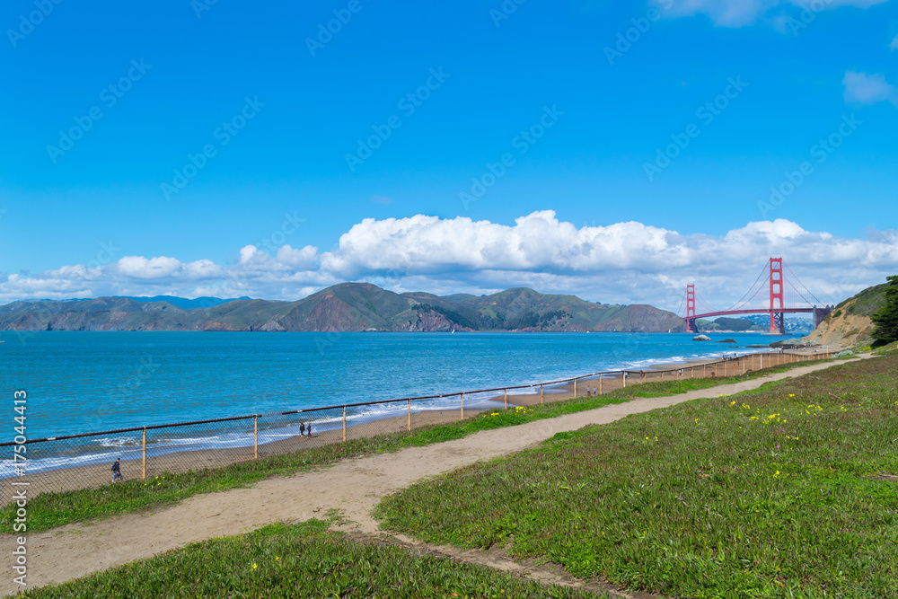 Golden Gate Park and Golden Gate Bridge, San Francisco, California, USA