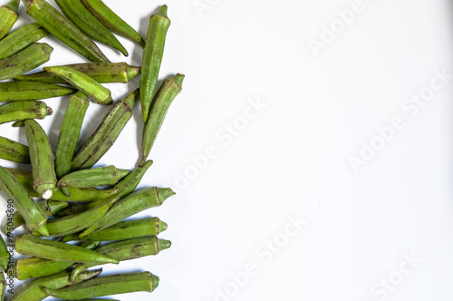 Fresh young okra