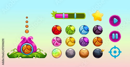 Cute vector assets for game design.