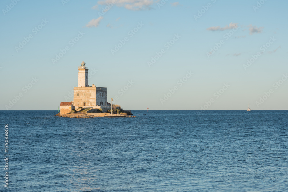 A view of lighthouse in Olbia gulf