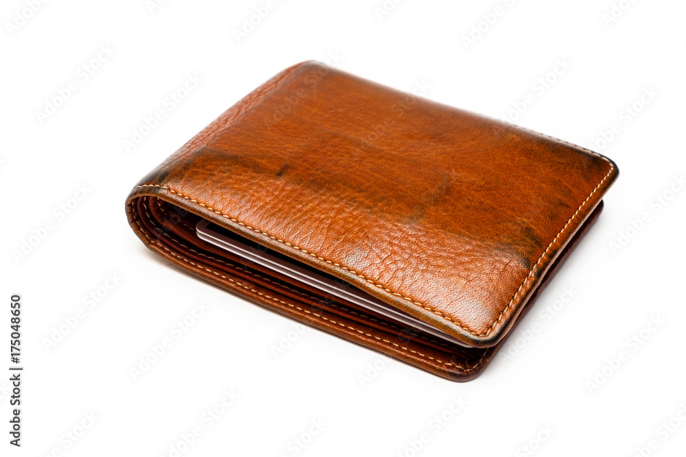 Used brown geniue leather wallet Used brown geniue leather wallet