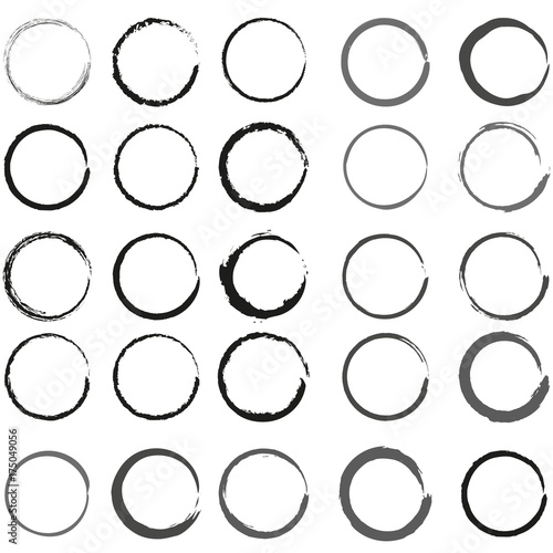 Set of grunge circles for web design