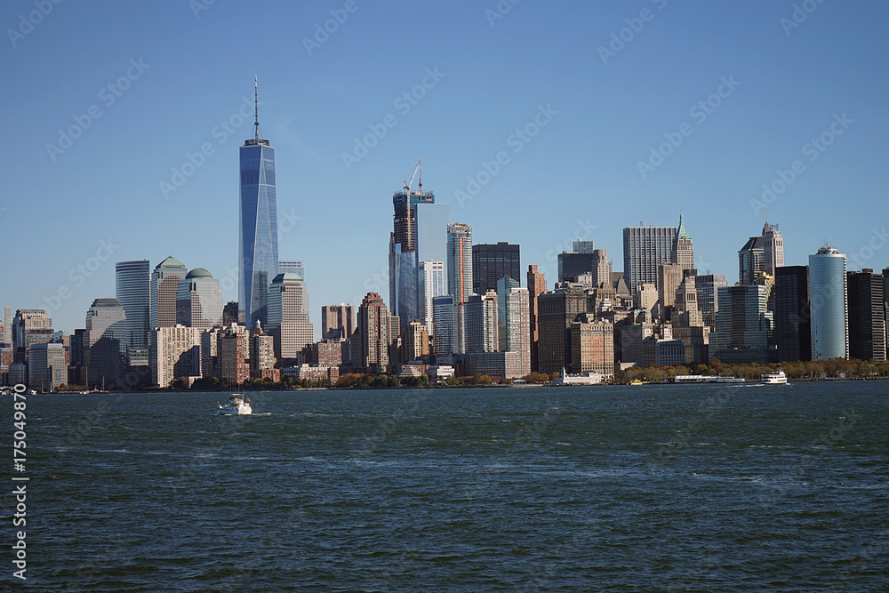 Fototapeta premium Skyline New York Manhattan Hudson River Light
