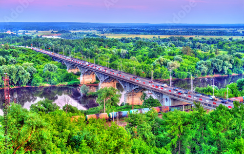 Bridge across the Klyazma River in Vladimir, Russia