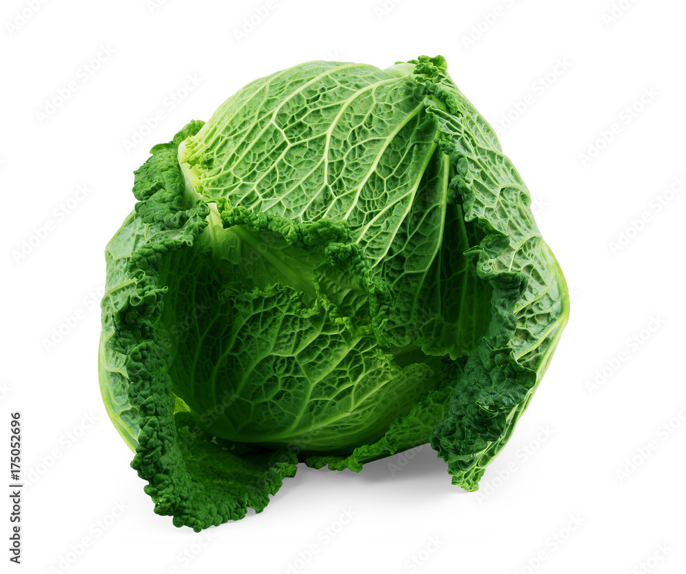 Cabbage isolated on a white background Cabbage isolated on a white background