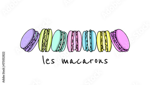 Hand drawn macarons