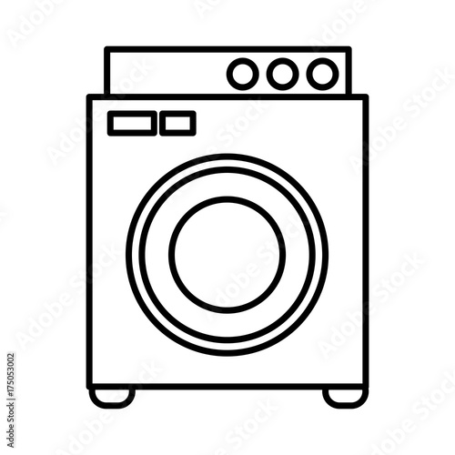 Washer laundry machine icon vector illustration graphic design