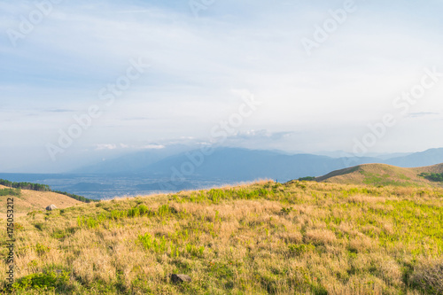 Beautiful landscape view of Utsukushigahara park with sky background is one of the most important and popular natural place in Nagano Prefecture , Japan.