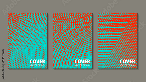 Minimal Vector covers design. Cool halftone gradients. Future Poster template.