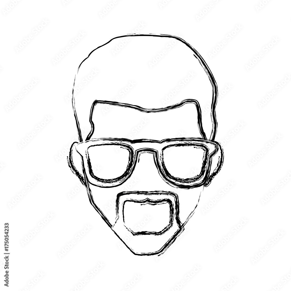 Man with glasses icon vector illustration graphic design