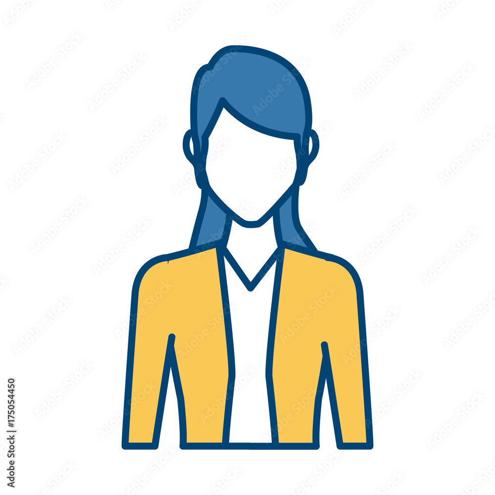 Woman smiling cartoon icon vector illustration graphic design Woman smiling cartoon icon vector illustration graphic design