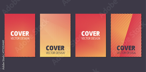 Minimal Vector covers design. Cool halftone gradients. Future Poster template.