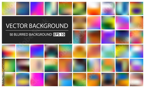 Wallpaper Mural Abstract Creative concept vector multicolored blurred background set. For Web and Mobile Applications, art illustration template design, business infographic and social media, modern decoration Torontodigital.ca