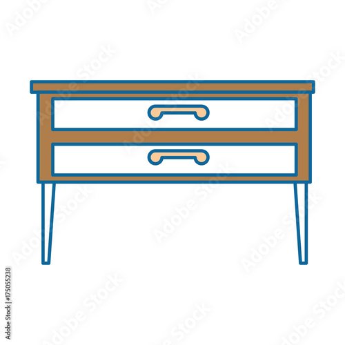 bedroom drawer isolated icon