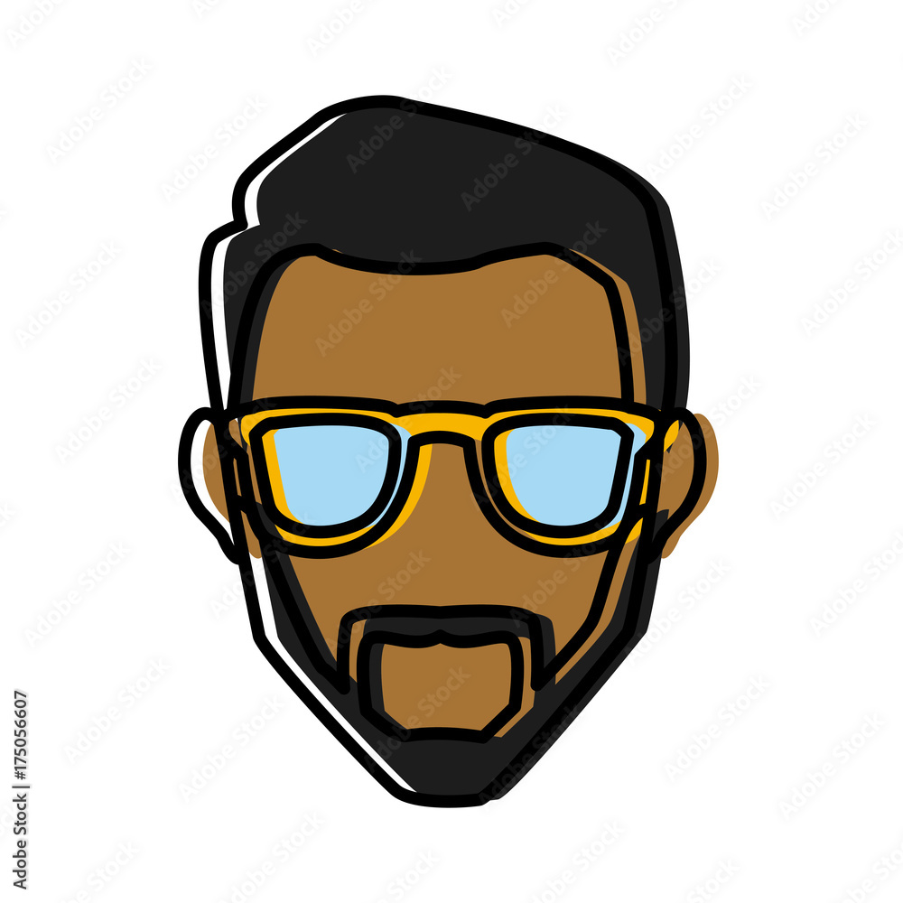 Man with glasses icon vector illustration graphic design Man with glasses icon vector illustration graphic design
