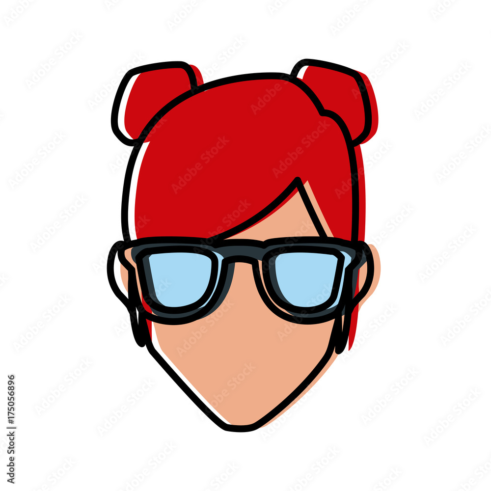 Woman with glasses icon vector illustration graphic design Woman with glasses icon vector illustration graphic design