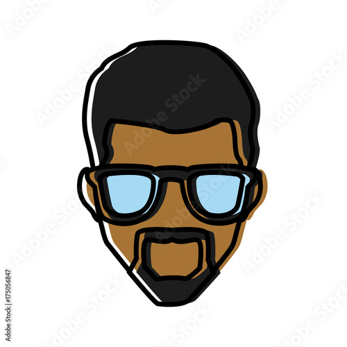 Man with glasses icon vector illustration graphic design