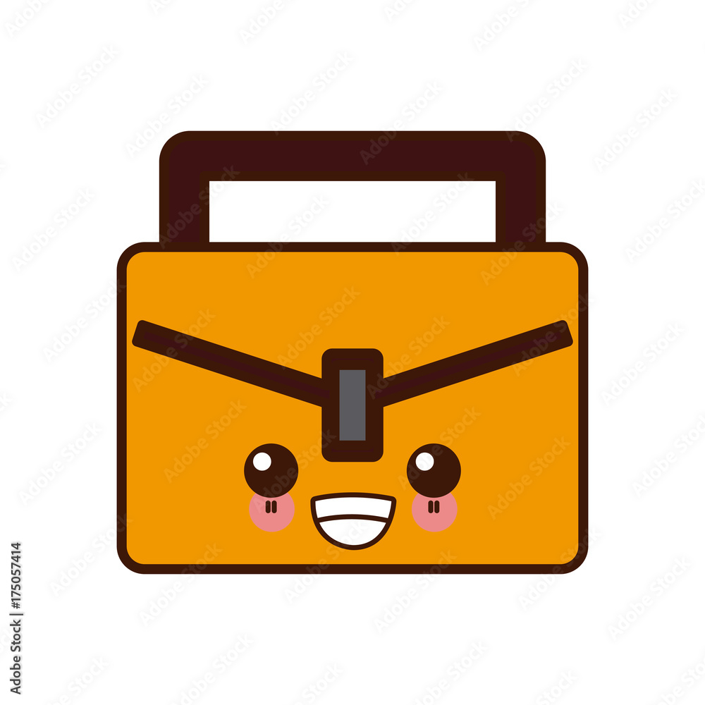 Business briefcase symbol icon vector illustration kawaii design Business briefcase symbol icon vector illustration kawaii design