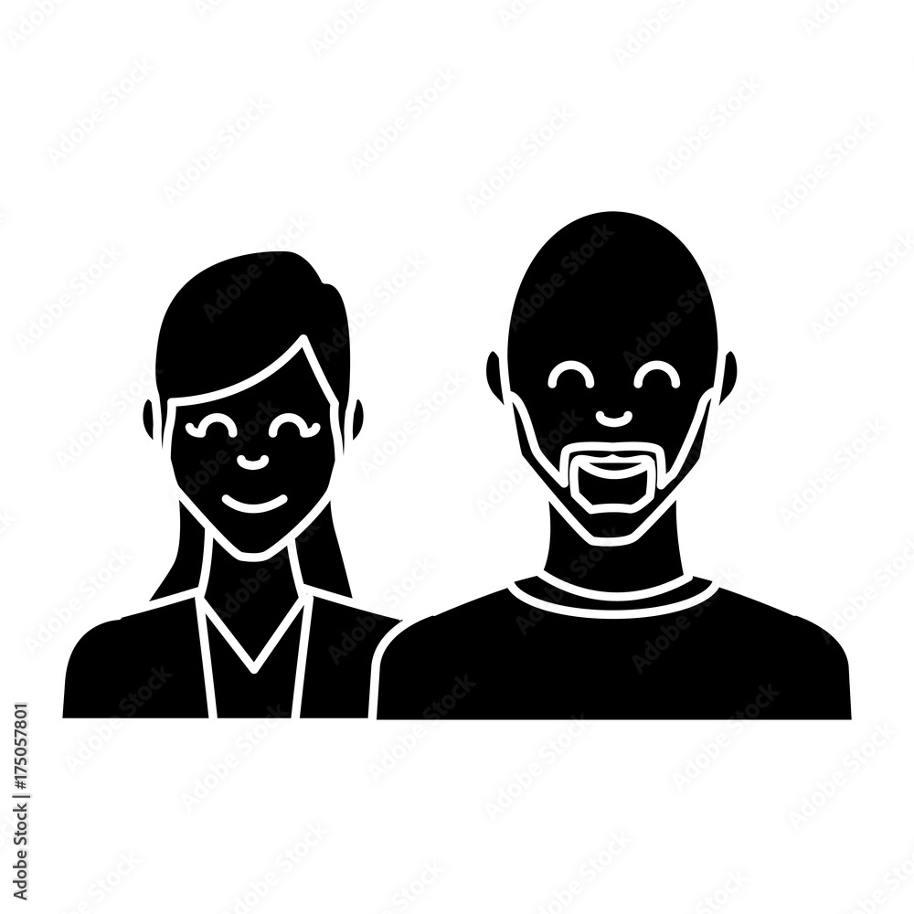 Couple of friends icon vector illustration graphic design Couple of friends icon vector illustration graphic design