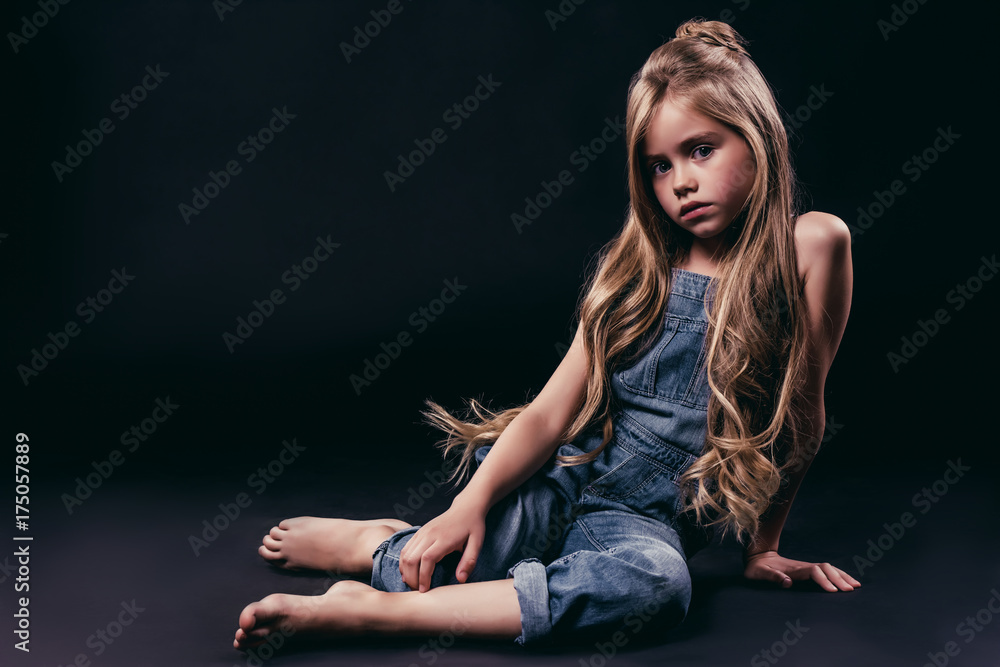Little girl isolated Little girl isolated