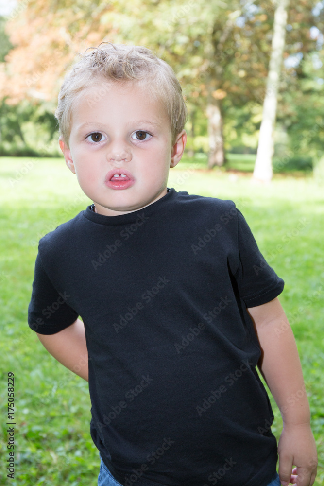 Portrait of a cute young boy with blond hair Portrait of a cute young boy with blond hair