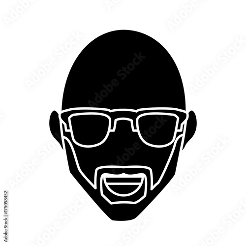 Man with glasses icon vector illustration graphic design