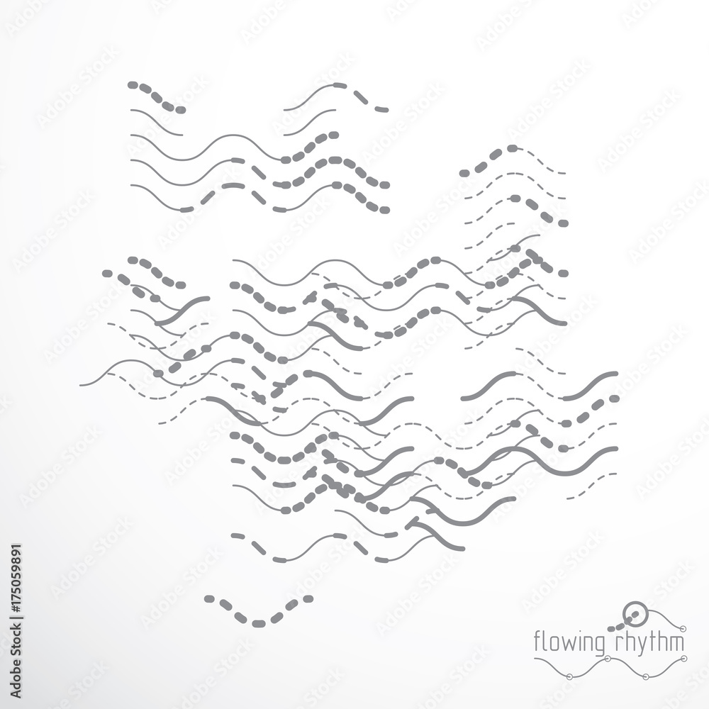 Technological vector wallpaper made with abstract lines. Modern geometric composition can be used as template and layout.