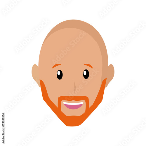 Adult man smiling icon vector illustration graphic design