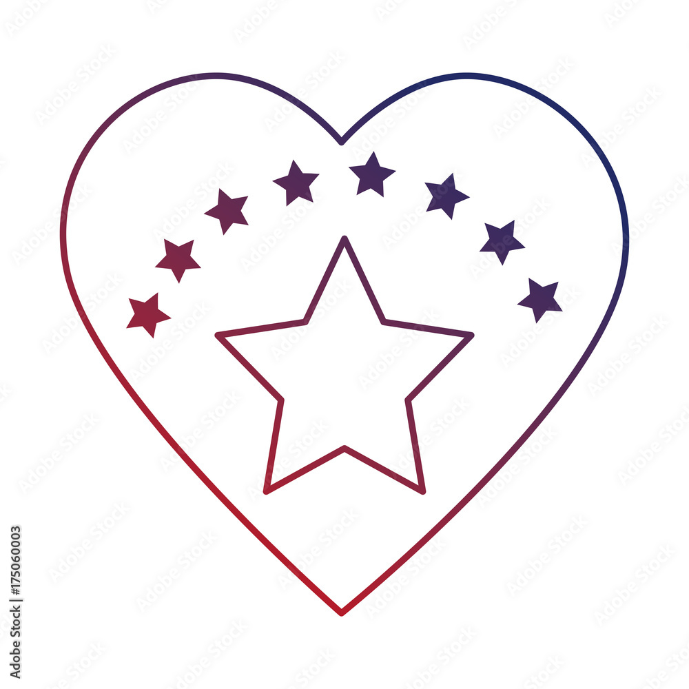 heart with star isolated icon heart with star isolated icon