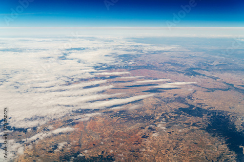 Airplane View Of Planet Earth Horizon