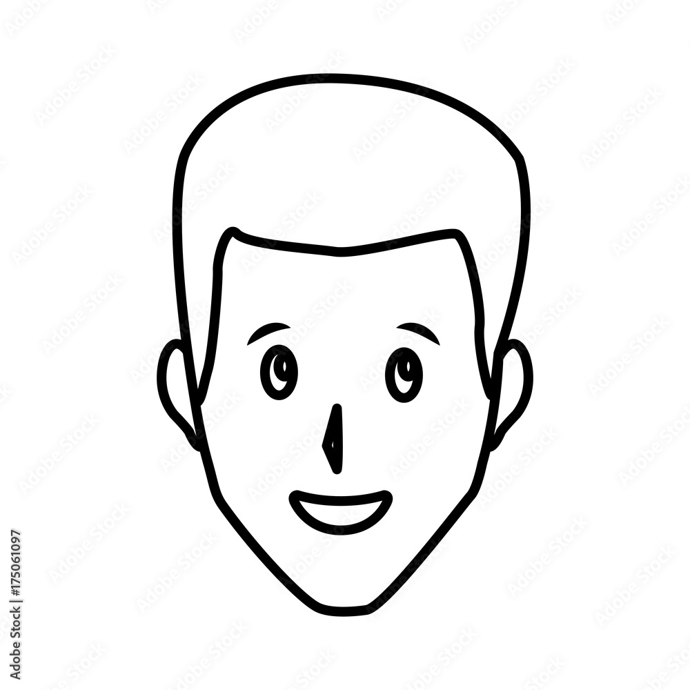 Adult man smiling icon vector illustration graphic design Adult man smiling icon vector illustration graphic design