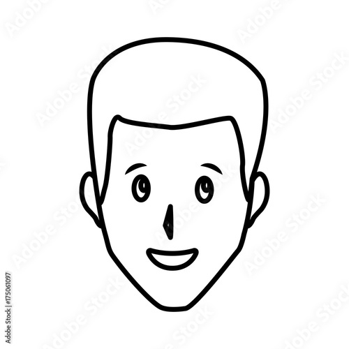 Adult man smiling icon vector illustration graphic design