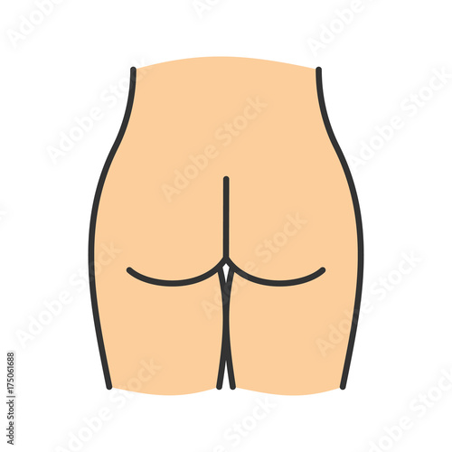 Buttocks color icon