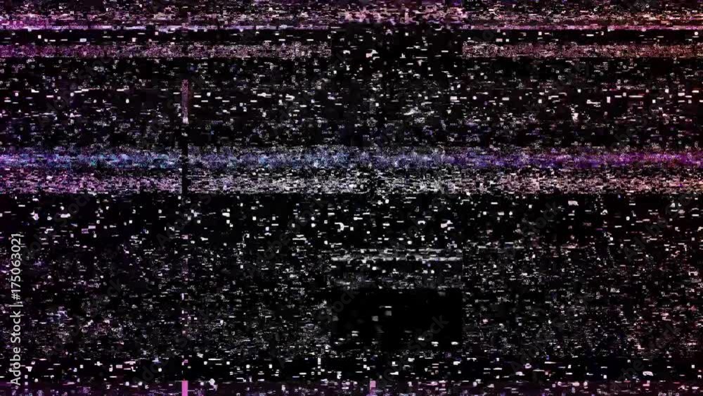 Glitch TV Screen of broken LCD display or TV, with horizontal strips. black and white background realistic flickering, analog vintage TV signal with bad interference, static noise background, overlay