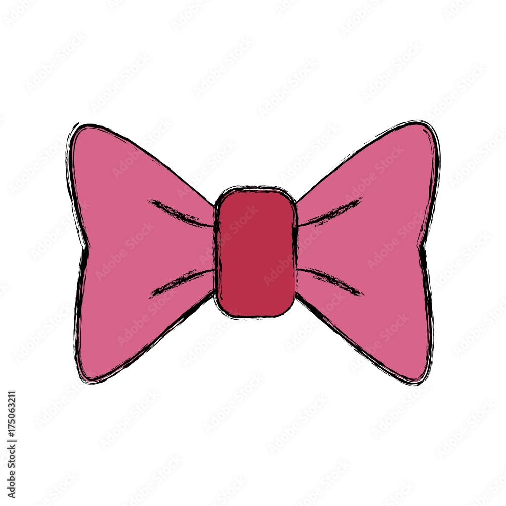 Fototapeta premium Decorative bow isolated icon vector illustration graphic design
