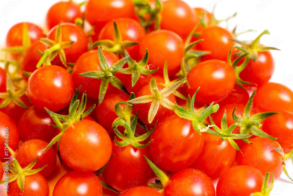 Close-up of a pile of wild tomatoes (seen from above) IV