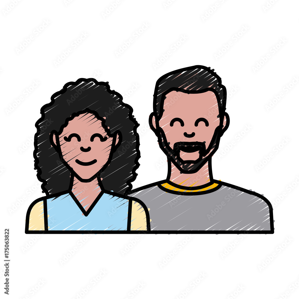Couple of friends icon vector illustration graphic design Couple of friends icon vector illustration graphic design