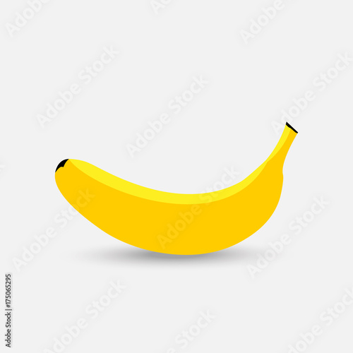 Vector banana. Fresh banana on white background