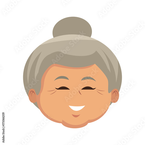 Cute grandmother cartoon icon vector illustration graphic design