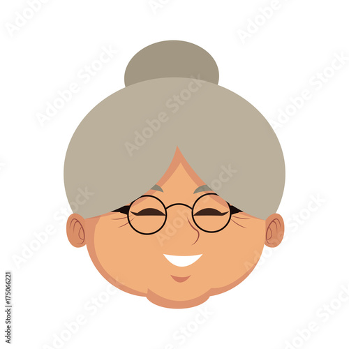 Cute grandmother cartoon icon vector illustration graphic design