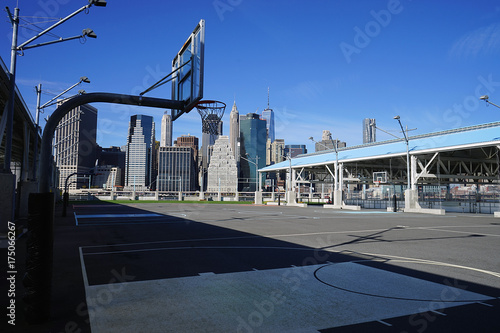 Basketball Court on Hudson River New York