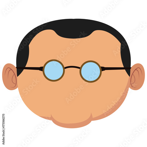 Cute grandfather cartoon icon vector illustration graphic design