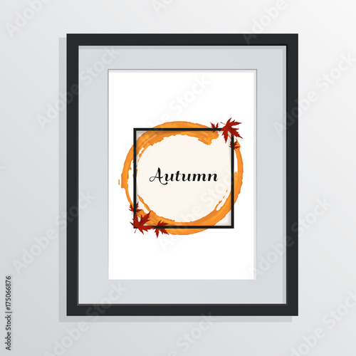 Vector Autumn Design on Picture Frame