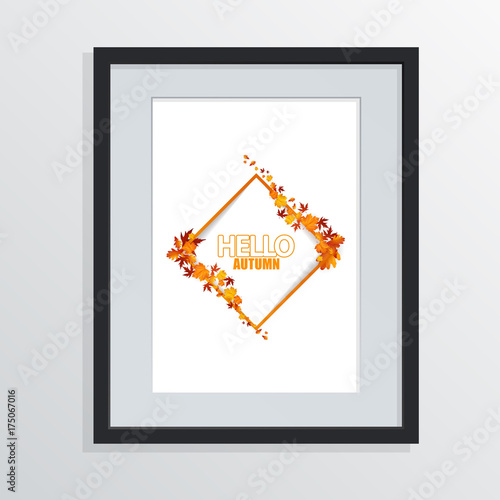 Vector Autumn Design on Picture Frame