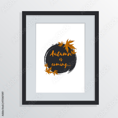 Vector Autumn Design on Picture Frame